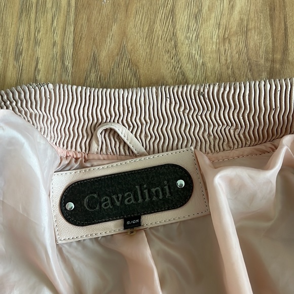 Cavalini Blush Vegan Leather Bomber Jacket - Picture 6 of 10